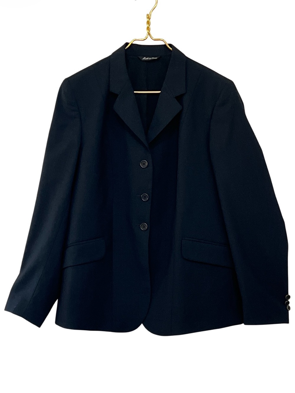 The Tailored Sportsman Navy Windowpane Wool Riding Blazer Equestrian Jacket 10R